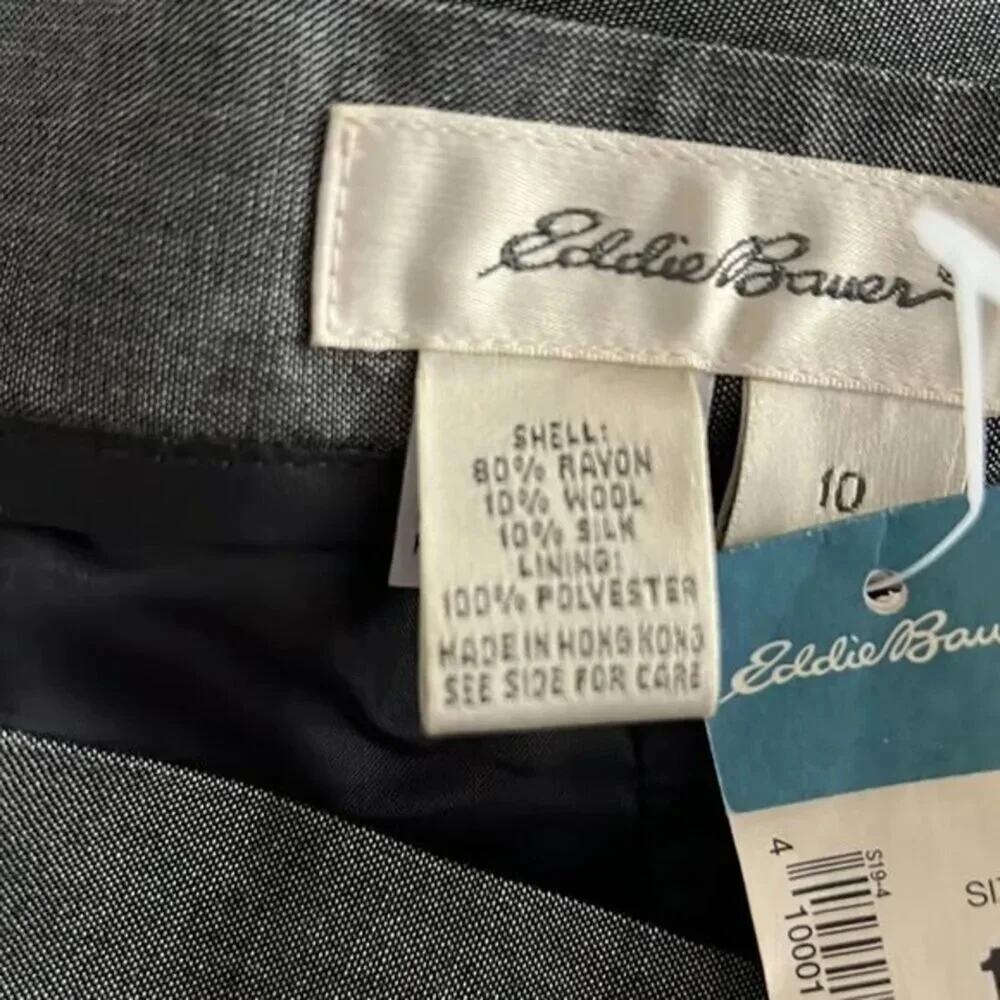 EDDIE Bauer Wool Silk‎ Flat Front Trousers NWT Size 10 - Picture 3 of 4